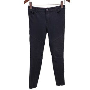 Vince Black Moto Biker Pants Stretch‎ Slim Fit Womens Size 4